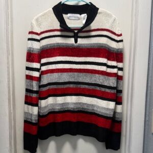 Alfred Dunner Women’s Sweater - Red, Black, Gray, White